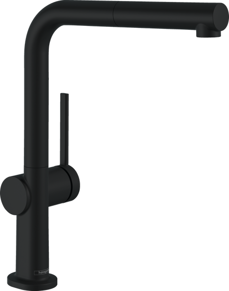 hansgrohe Talis M54 Single lever kitchen mixer 270 with pull-out spout and sBox single spray mode - Matt Black - 72809670