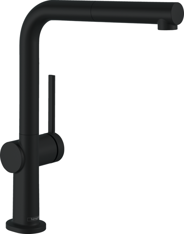 hansgrohe Talis M54 Single lever kitchen mixer 270 with pull-out spout and sBox single spray mode - Matt Black - 72809670