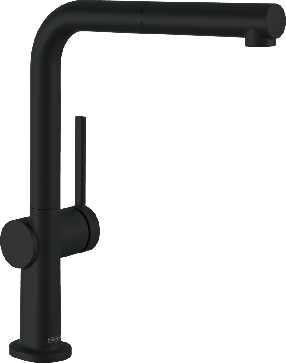 Hansgrohe Talis M54 Single Lever Kitchen Mixer 270 Eco With Pull-out Spout Single Spray Mode - Matt Black - 72845670