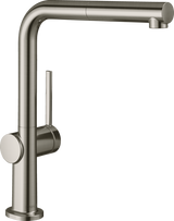 hansgrohe Talis M54 Single lever kitchen mixer 270 with pull-out spout and sBox single spray mode - Stainless Steel - 72809800