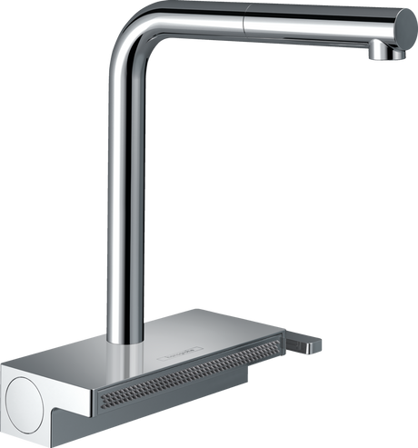 Hansgrohe Aquno Select M81 Single Lever Kitchen Mixer 250 With Pull-out Spout And Sbox 2 Spray Modes - Chrome - 73830000