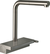 Hansgrohe Aquno Select M81 Single Lever Kitchen Mixer 250 With Pull-out Spout And Sbox 2 Spray Modes - Stainless Steel - 73830800