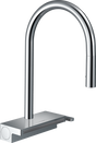 Hansgrohe Aquno Select M81 Single Lever Kitchen Mixer 170 Pull-out Spray 3 Spray Modes - Chrome - 73837000