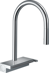 Hansgrohe Aquno Select M81 Single Lever Kitchen Mixer 170 With Pull-out Spray And Sbox 3 Spray Modes - Chrome - 73831000
