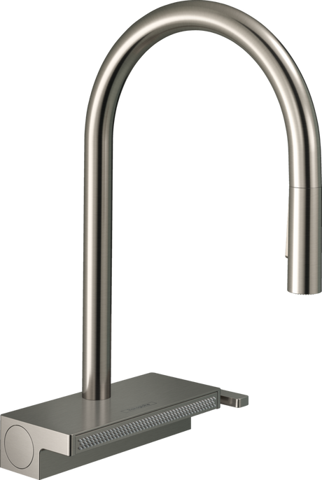 Hansgrohe Aquno Select M81 Single Lever Kitchen Mixer 170 Pull-out Spray 3 Spray Modes - Stainless Steel - 73837800