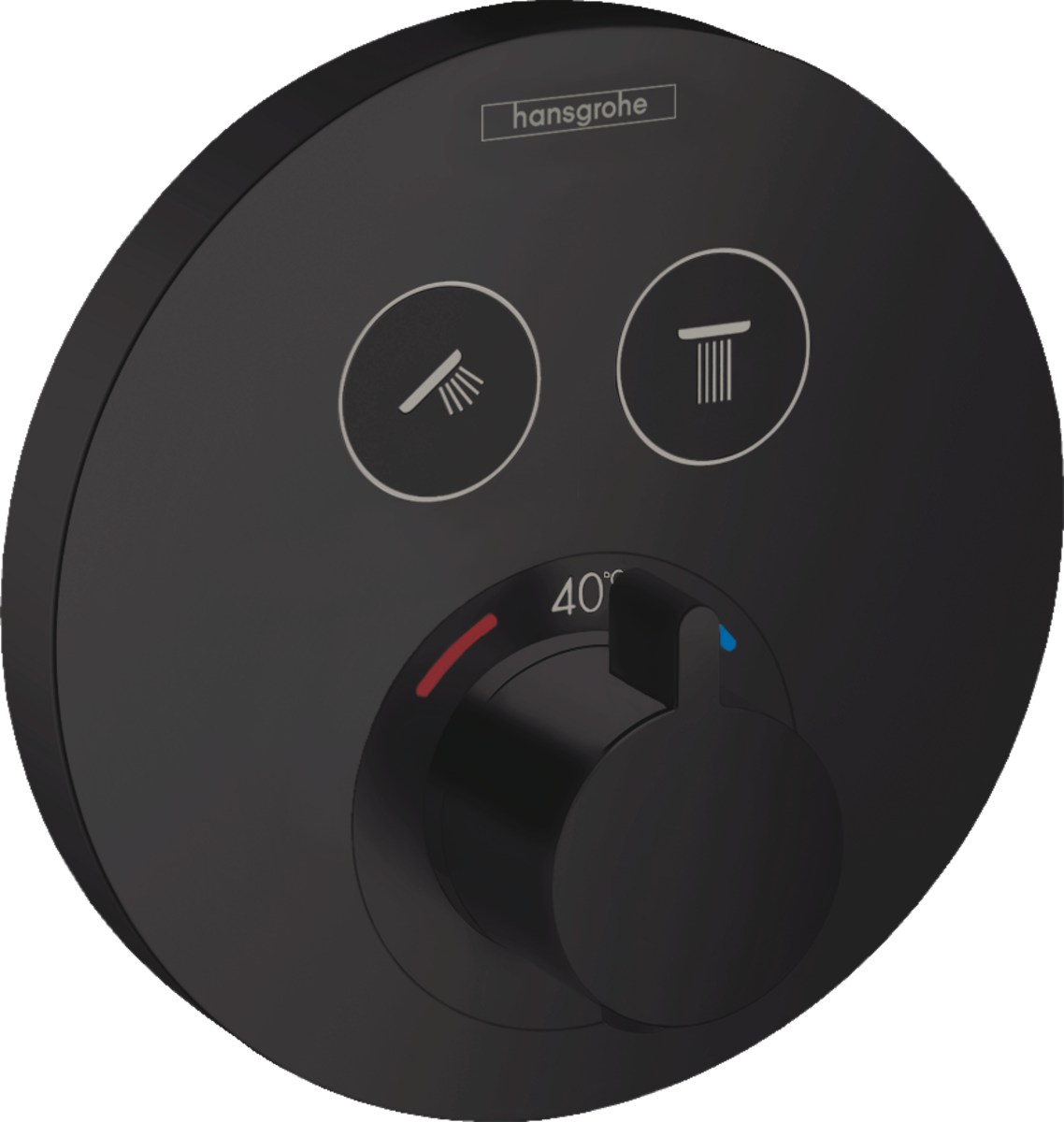 Hansgrohe Showerselect S Thermostatic Mixer For Concealed Installation For 2 Outlets - Matt Black - 15743670