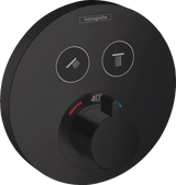 Hansgrohe Showerselect S Thermostatic Mixer For Concealed Installation For 2 Outlets - Matt Black - 15743670