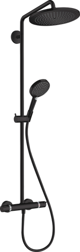Hansgrohe Croma Select S Showerpipe 280 1jet With Thermostat And Hand Shower Raindance Select S 120 3jet - Matt Black - 26890670