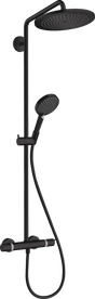 Hansgrohe Croma Select S Showerpipe 280 1jet With Thermostat And Hand Shower Raindance Select S 120 3jet - Matt Black - 26890670