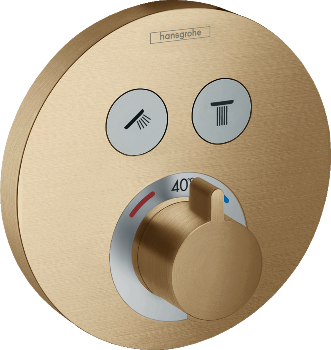 Hansgrohe Showerselect S Thermostatic Mixer For Concealed Installation For 2 Outlets - Brushed Bronze - 15743140