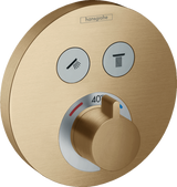 Hansgrohe Showerselect S Thermostatic Mixer For Concealed Installation For 2 Outlets - Brushed Bronze - 15743140