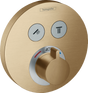 Hansgrohe Showerselect S Thermostatic Mixer For Concealed Installation For 2 Outlets - Brushed Bronze - 15743140