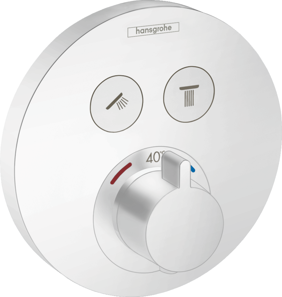 Hansgrohe Showerselect S Thermostatic Mixer For Concealed Installation For 2 Outlets - Matt White - 15743700