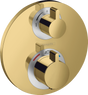 Hansgrohe Ecostat S Thermostatic Mixer For Concealed Installation For 2 Outlets With Shut-off  Diverter Valve - Polished Gold-optic - 15758990