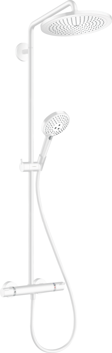 Hansgrohe Croma Select S Showerpipe 280 1jet With Thermostat And Hand Shower Raindance Select S 120 3jet - Matt White - 26890700