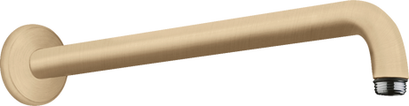 Hansgrohe Shower Arm 389mm in brushed bronze finish with ½” standard connection for easy installation and wide shower coverage.