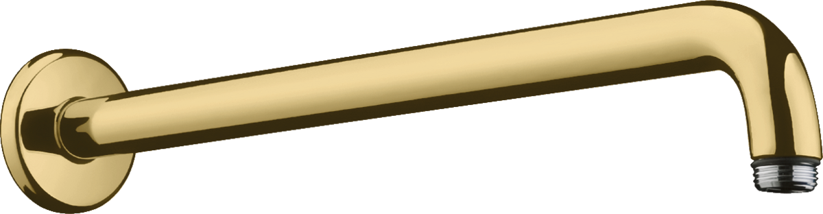Hansgrohe Shower Arm 389mm polished gold optic with durable metal construction and extended reach for enhanced shower comfort