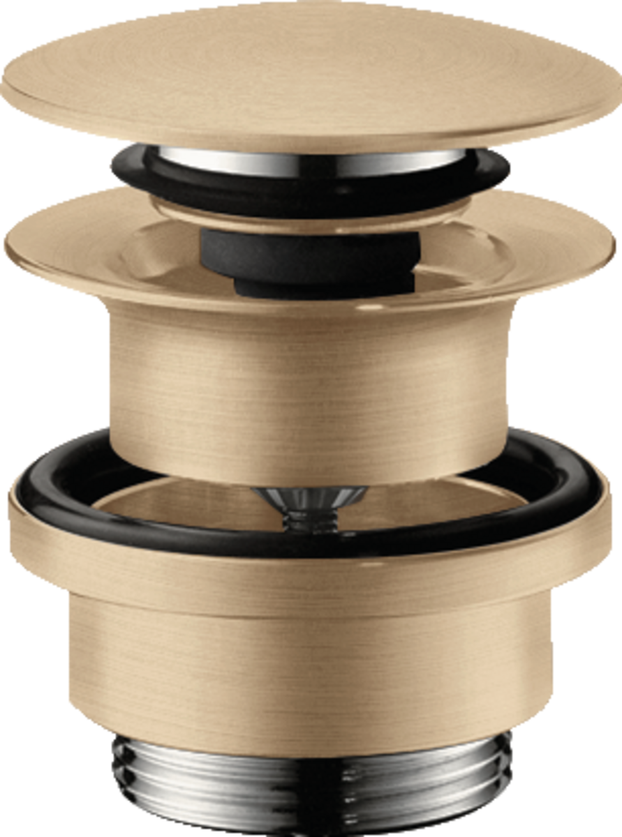 Hansgrohe Waste Set Brass Push-open For Basin And Bidet Mixers - Brushed Bronze - 50100140