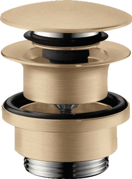 Hansgrohe Waste Set Brass Push-open For Basin And Bidet Mixers - Brushed Bronze - 50100140