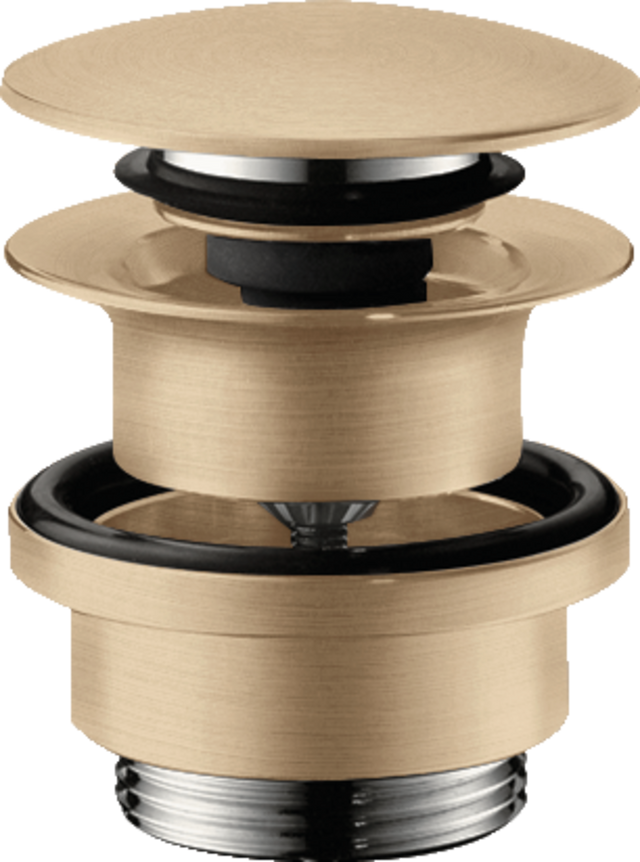 Hansgrohe Waste Set Brass Push-open For Basin And Bidet Mixers - Brushed Bronze - 50100140