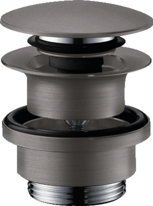 Hansgrohe Waste Set Brass Push-open For Basin And Bidet Mixers - Brushed Black Chrome - 50100340