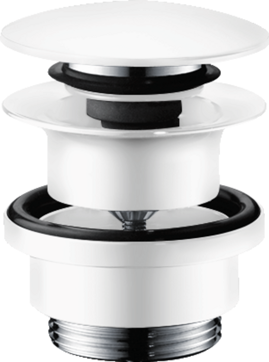 Hansgrohe Waste Set Brass Push-open For Basin And Bidet Mixers - Matt White - 50100700