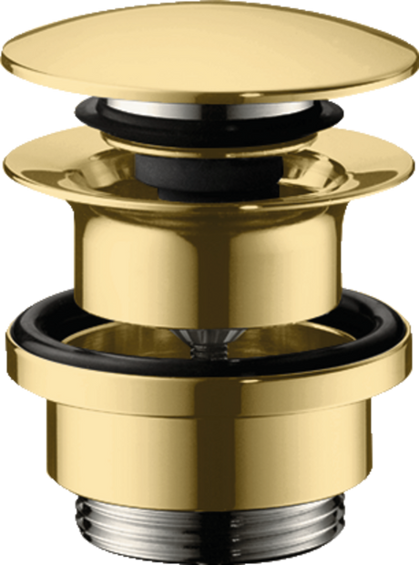 Hansgrohe Waste Set Brass Push-open For Basin And Bidet Mixers - Polished Gold-optic - 50100990