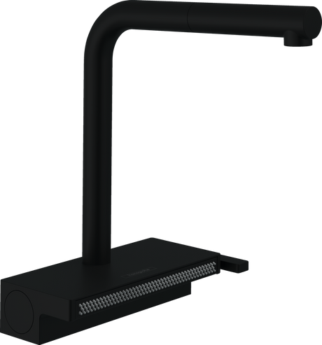 Hansgrohe Aquno Select M81 Single Lever Kitchen Mixer 250 Pull-out Spout 2 Spray Modes - Matt Black - 73836670