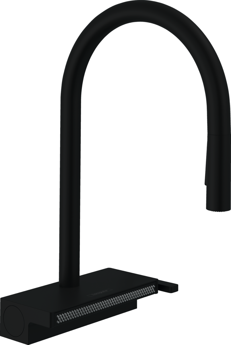 Hansgrohe Aquno Select M81 Single Lever Kitchen Mixer 170 With Pull-out Spray And Sbox 3 Spray Modes - Matt Black - 73831670