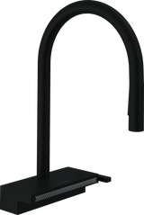 Hansgrohe Aquno Select M81 Single Lever Kitchen Mixer 170 With Pull-out Spray And Sbox 3 Spray Modes - Matt Black - 73831670