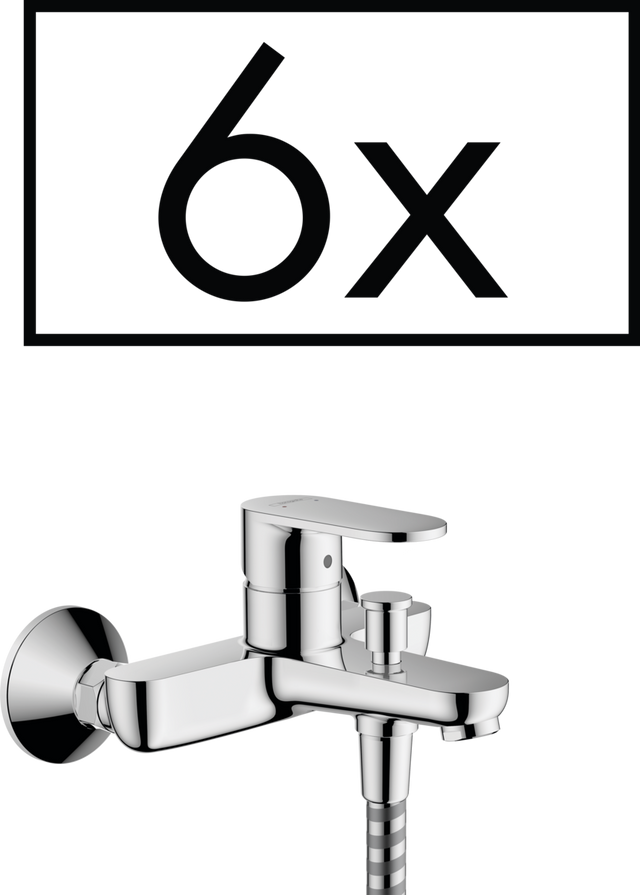 Hansgrohe Vernis Blend Single Lever Bath Mixer For Exposed Installation Projects Pack - Chrome - 71447000