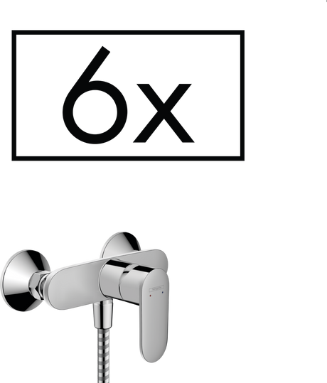Hansgrohe Vernis Blend Single Lever Shower Mixer For Exposed Installation Projects Pack - Chrome - 71647000