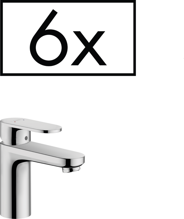 Hansgrohe Vernis Blend Single Lever Basin Mixer 70 with Pop-up Waste Set Project Pack (6 Pcs.) - Chrome - 71587000