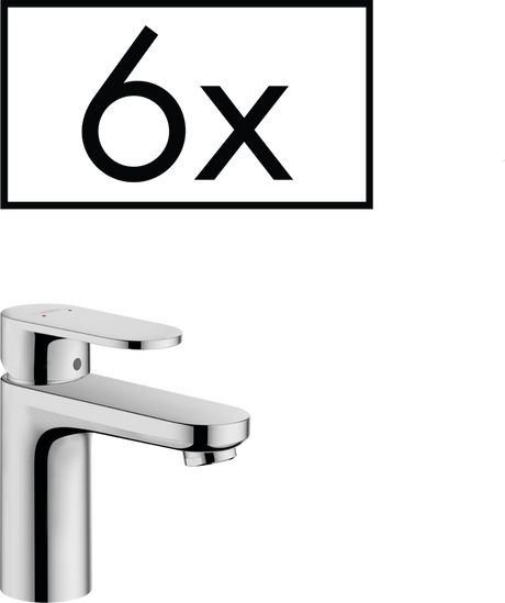 Hansgrohe Vernis Blend Single Lever Basin Mixer 100 With Pop-up Waste Set Project Pack (6 Pcs.) - Chrome - 71588000