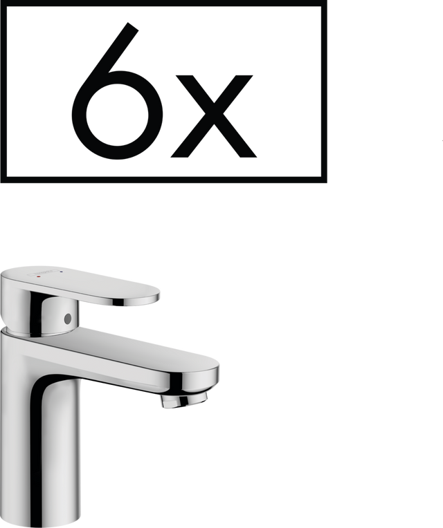 Hansgrohe Vernis Blend Single Lever Basin Mixer 100 With Pop-up Waste Set Project Pack (6 Pcs.) - Chrome - 71588000