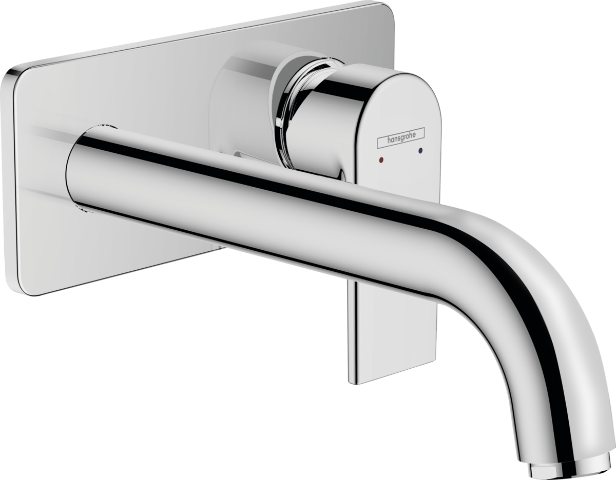 Hansgrohe Vernis Shape Single Lever Basin Mixer For Concealed Installation Wall-mounted With Spout 207mm - Chrome - 71578000