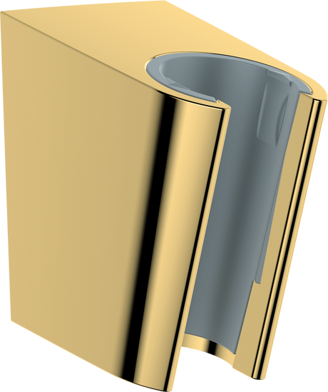 Hansgrohe Shower Holder Porter S in polished gold optic with ergonomic design for hand shower mounting