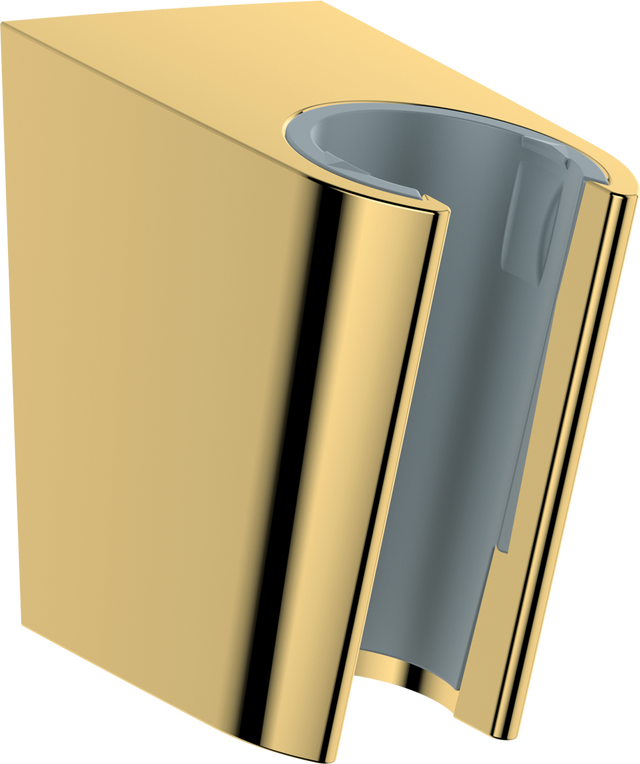 Hansgrohe Shower Holder Porter S in polished gold optic with ergonomic design for hand shower mounting