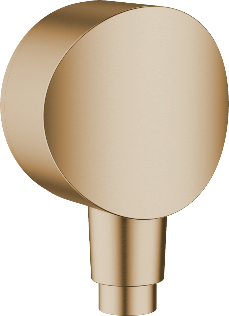 Hansgrohe FixFit Wall Outlet S With Non-return Valve And Synthetic Joint - Brushed Bronze - 26453140