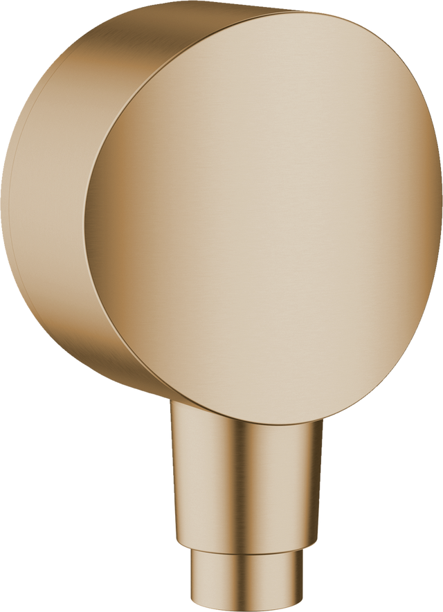 Hansgrohe FixFit Wall Outlet S With Non-return Valve And Synthetic Joint - Brushed Bronze - 26453140