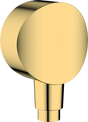 Hansgrohe FixFit Wall Outlet S With Non-return Valve And Synthetic Joint - Polished Gold Optic - 26453990