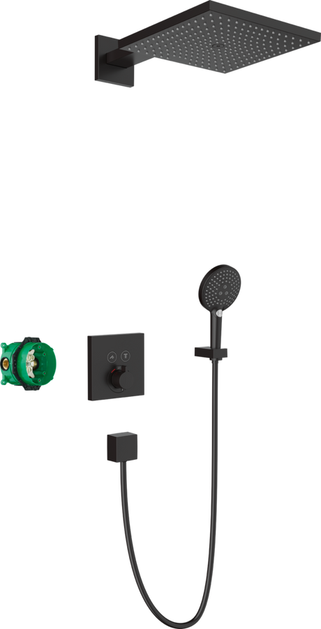 Hansgrohe Raindance E Shower System For Concealed Installation with Showerselect Thermostat - Matt Black - 27939670