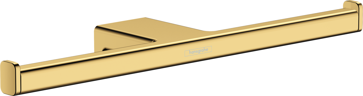Hansgrohe AddStoris Double Roll Holder - Polished Gold Optic - 41748990