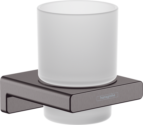 Hansgrohe AddStoris ToothBrush Tumbler - Brushed Black Chrome - 41749340