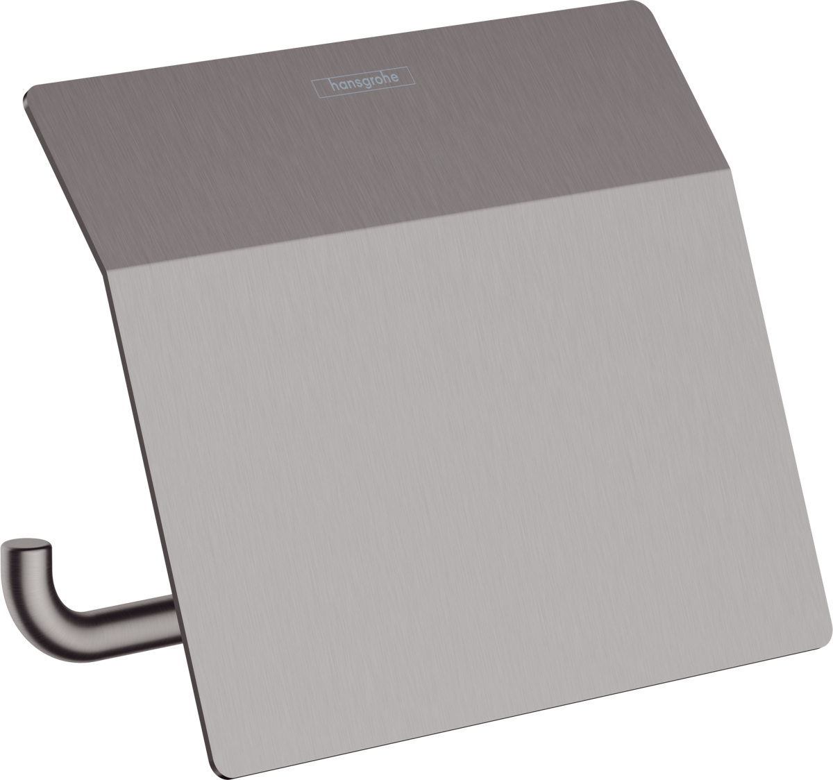 Hansgrohe Addstoris Roll Holder With Cover - Brushed Black Chrome - 41753340