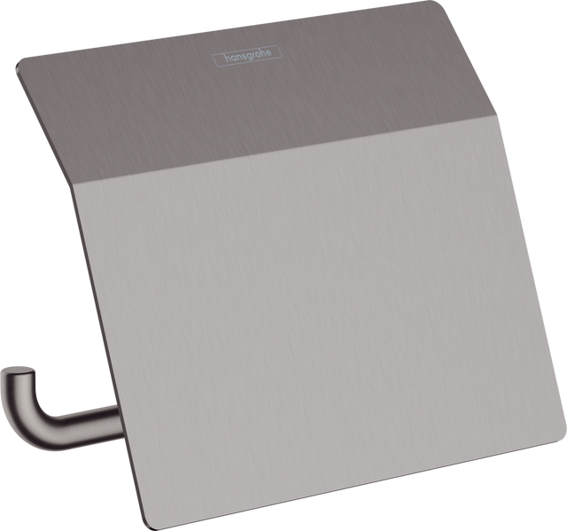 Hansgrohe Addstoris Roll Holder With Cover - Brushed Black Chrome - 41753340