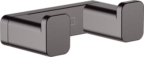 Hansgrohe Addstoris Towel Hook Double - Brushed Black Chrome - 41755340