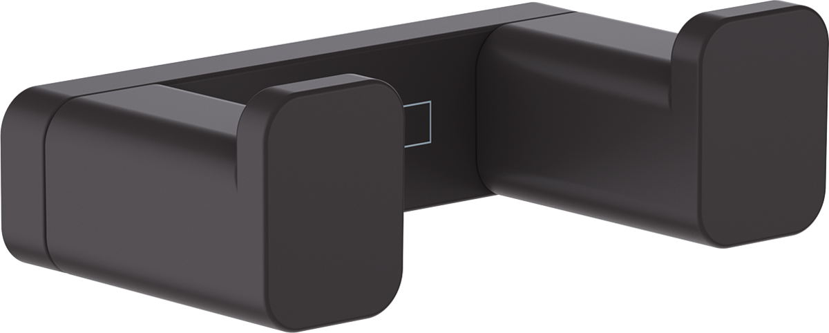 Hansgrohe Addstoris Towel Hook Double - Matt Black - 41755670
