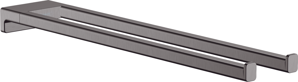 Hansgrohe AddStoris Twin-Handle Towel Holder - Brushed Black Chrome - 41770340