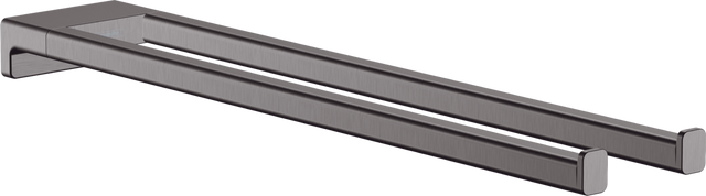 Hansgrohe AddStoris Twin-Handle Towel Holder - Brushed Black Chrome - 41770340